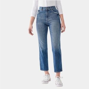 DL1961 Jerry High Rise Vintage Straight Jeans Linden Wash Size 29